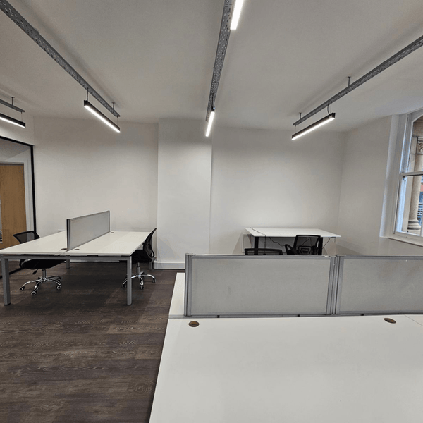 Method Spaces Unit 309: 16-desk office with natural light, kitchen, meditation room, and open common area on Portland Street.