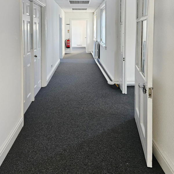 Third floor corridor of serviced office spaces in Bradshawgate, Bolton